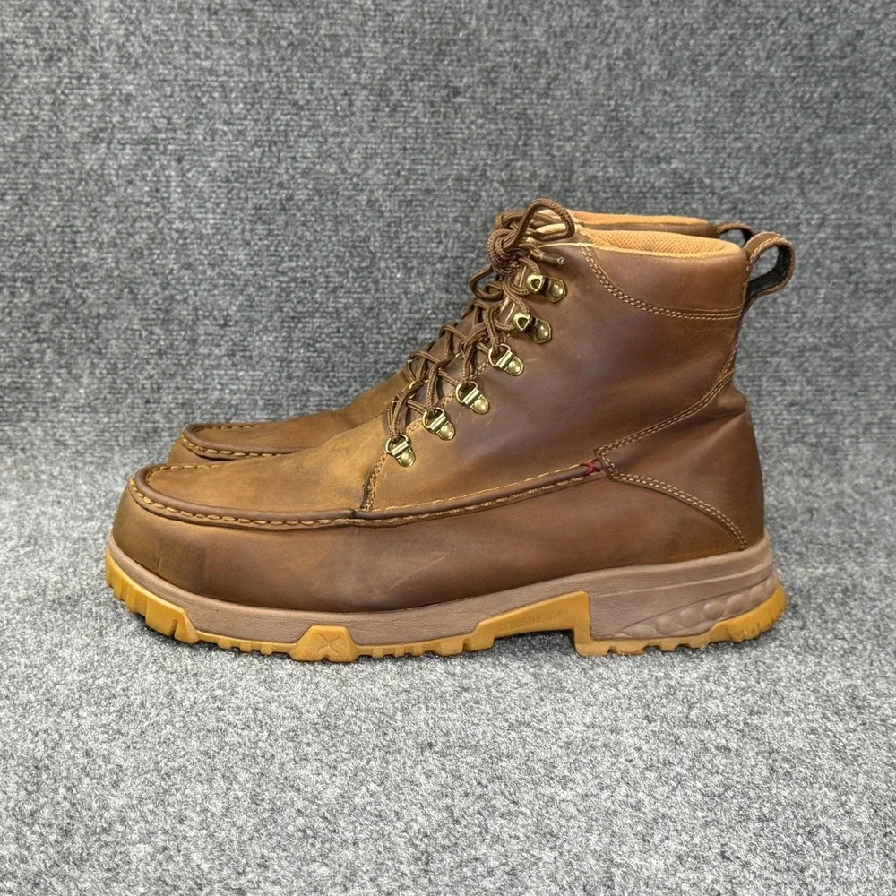 Twisted X CellStretch Work Boots Men's 13 Brown Leather Composite Toe Lace Up